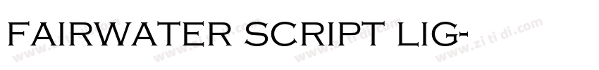 fairwater script lig字体转换